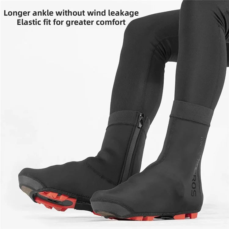ROCKBROS LF1104 1 Pair Cycling Shoe Covers Winter Warm Bike Shoe Cover Windproof Sking Overshoes