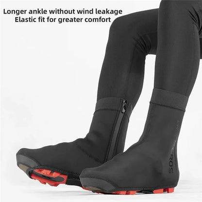 ROCKBROS LF1104 1 Pair Cycling Shoe Covers Winter Warm Bike Shoe Cover Windproof Sking Overshoes