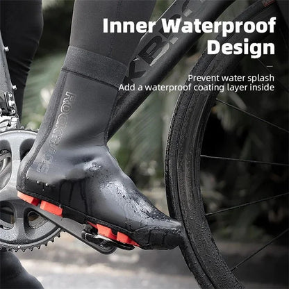 ROCKBROS LF1104 1 Pair Cycling Shoe Covers Winter Warm Bike Shoe Cover Windproof Sking Overshoes