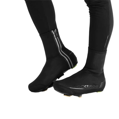 ROCKBROS LF1052 1 Pair Winter Road Cycling Shoe Covers Windproof Bicycle Overshoes Protectors