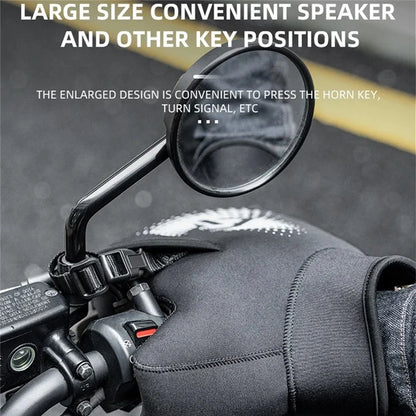 ROCKBROS D55 1 Pair Winter Motorcycle Handle Warm Cover Hand Protection Windproof Polar Fleece Gloves