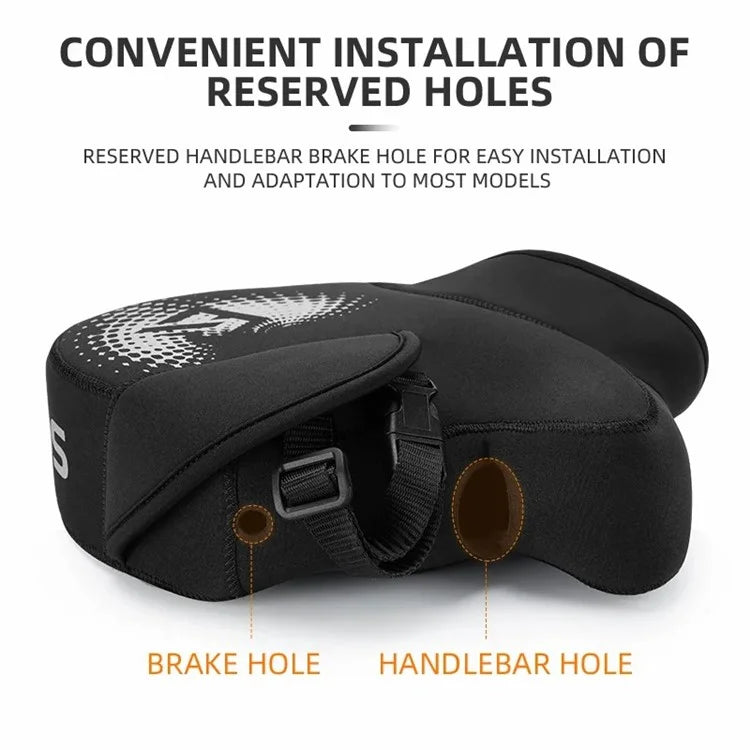 ROCKBROS D55 1 Pair Winter Motorcycle Handle Warm Cover Hand Protection Windproof Polar Fleece Gloves