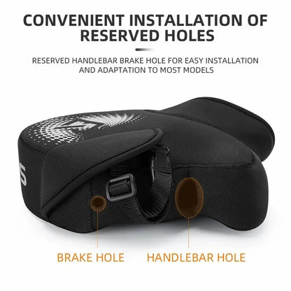 ROCKBROS D55 1 Pair Winter Motorcycle Handle Warm Cover Hand Protection Windproof Polar Fleece Gloves