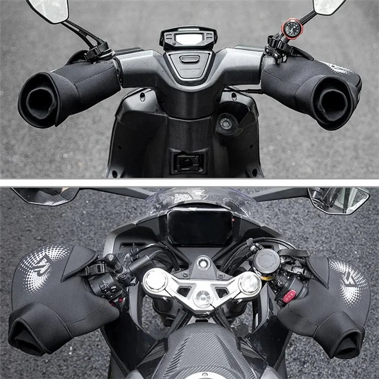 ROCKBROS D55 1 Pair Winter Motorcycle Handle Warm Cover Hand Protection Windproof Polar Fleece Gloves