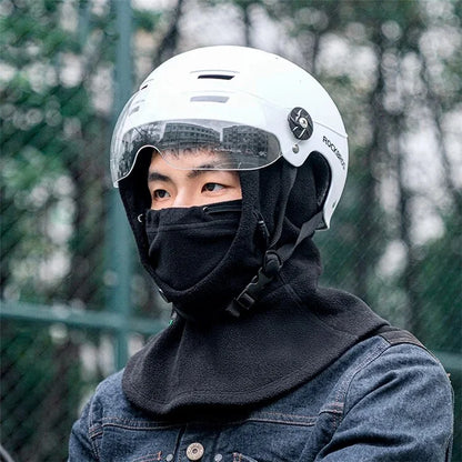 ROCKBROS 3-in-1 Warm Mask Cycling Hood for Bicycle E-Bike Outdoor Fleece Windproof Scarf