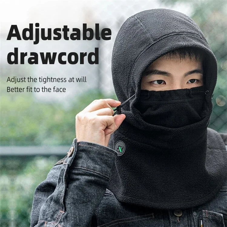 ROCKBROS 3-in-1 Warm Mask Cycling Hood for Bicycle E-Bike Outdoor Fleece Windproof Scarf