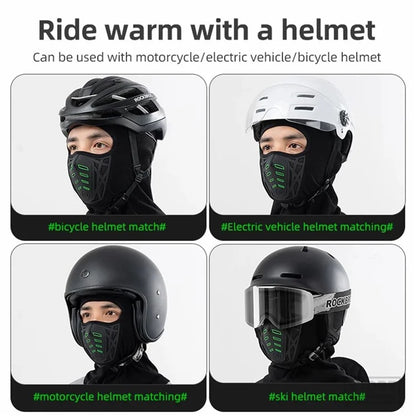 ROCKBROS YPP082 Winter Warm Motorcycle Headgear Windproof Outdoor Cycling Fleece Face Cover