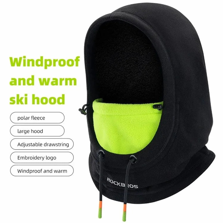 ROCKBROS YPP085 Winter Cycling Skiing Warm Headgear Fleece Wind-proof Head Hood Neck Cover