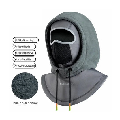 ROCKBROS YPP025 Windproof Warm Cycling Face Mask Unisex Dual Layer Hood Head Scarf