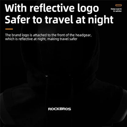ROCKBROS YPP025 Windproof Warm Cycling Face Mask Unisex Dual Layer Hood Head Scarf