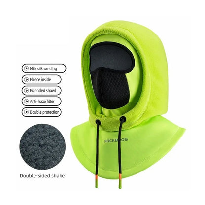 ROCKBROS YPP025 Windproof Warm Cycling Face Mask Unisex Dual Layer Hood Head Scarf