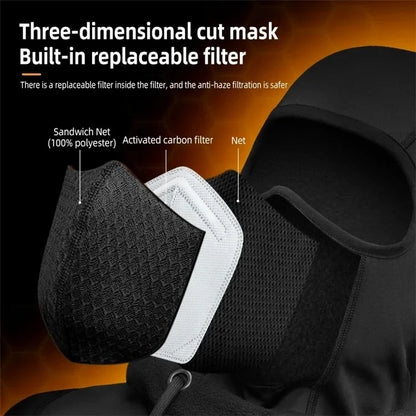 ROCKBROS YPP025 Windproof Warm Cycling Face Mask Unisex Dual Layer Hood Head Scarf