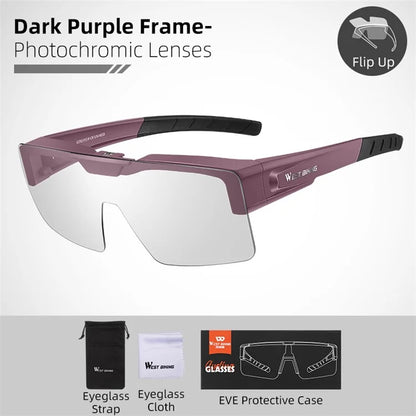 WEST BIKING Outdoor Cycling Sunglasses for Men and Women Clear Sunglasses Wind-Proof Sports Glasses