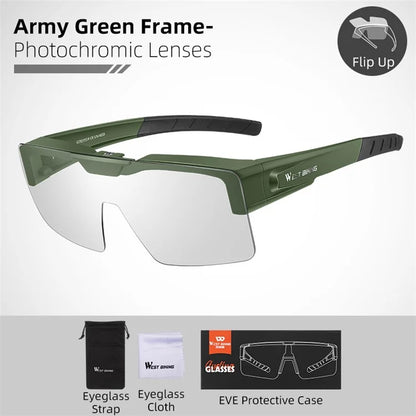 WEST BIKING Outdoor Cycling Sunglasses for Men and Women Clear Sunglasses Wind-Proof Sports Glasses