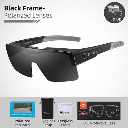 WEST BIKING Outdoor Cycling Sunglasses Lightweight Polarized Sports Glasses for Men, Women