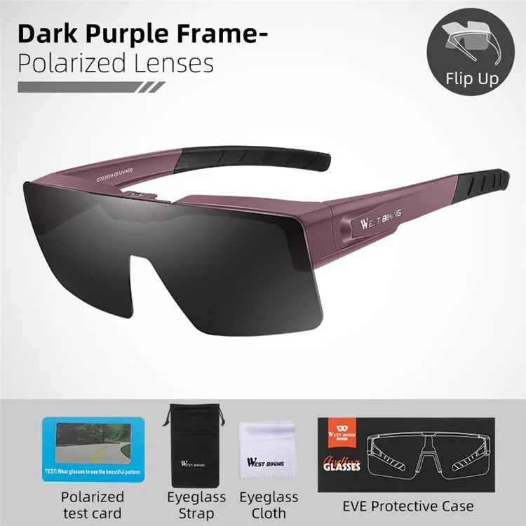 WEST BIKING Outdoor Cycling Sunglasses Lightweight Polarized Sports Glasses for Men, Women