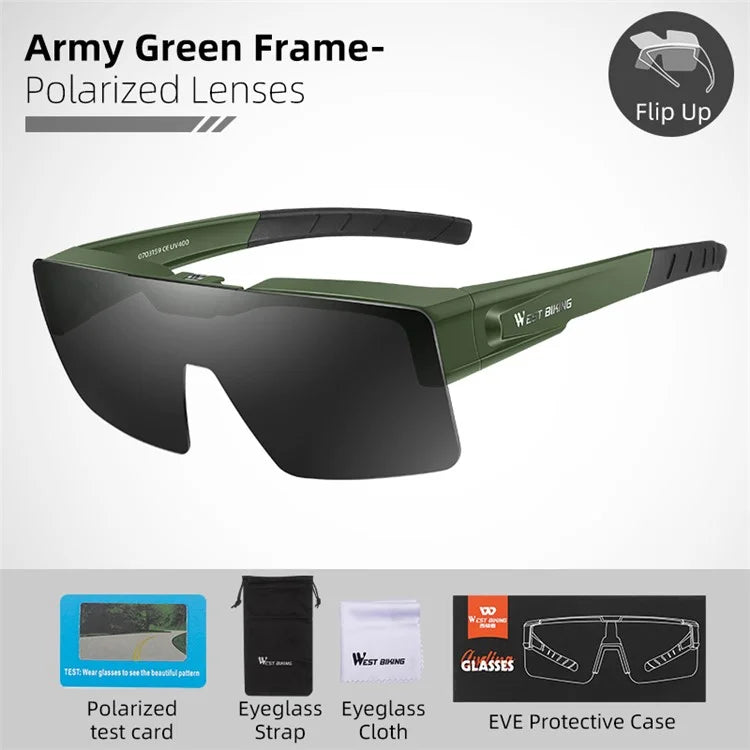 WEST BIKING Outdoor Cycling Sunglasses Lightweight Polarized Sports Glasses for Men, Women