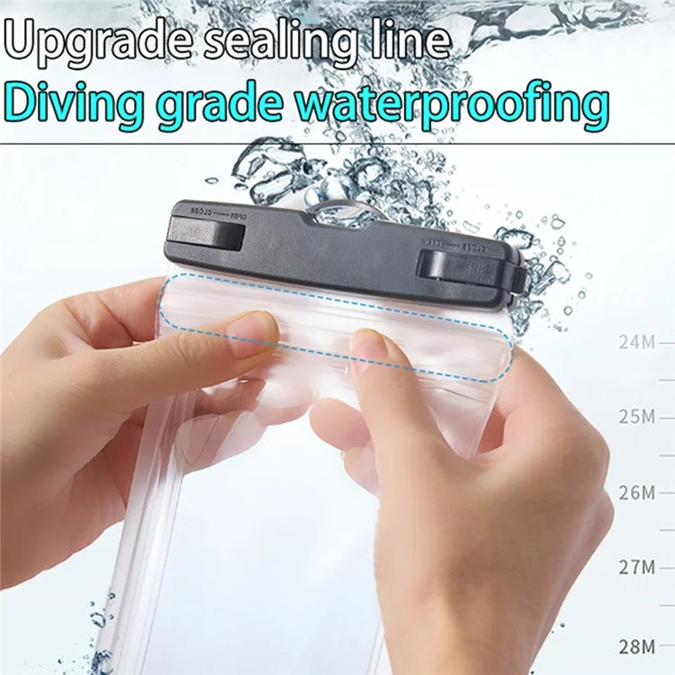 IPX8 Waterproof TPU Case for 7.2-inch Phones Airbag Protection Anti-drop Phone Cover