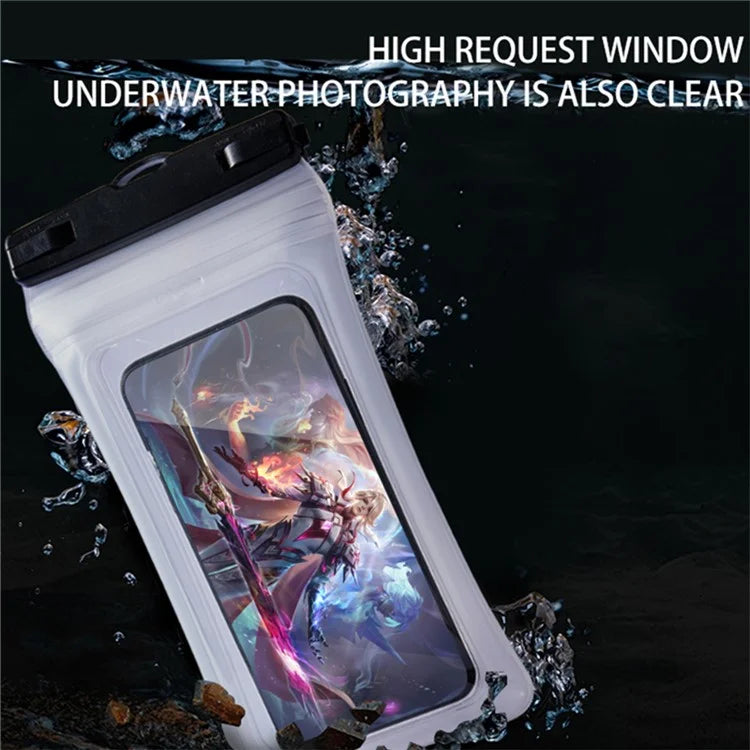 IPX8 Waterproof TPU Case for 7.2-inch Phones Airbag Protection Anti-drop Phone Cover