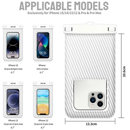 PICTET.FINO RH17 Waterproof Dry Bag for 8.2-inch Phone Floating Sponge Design IPX8 Phone Pouch
