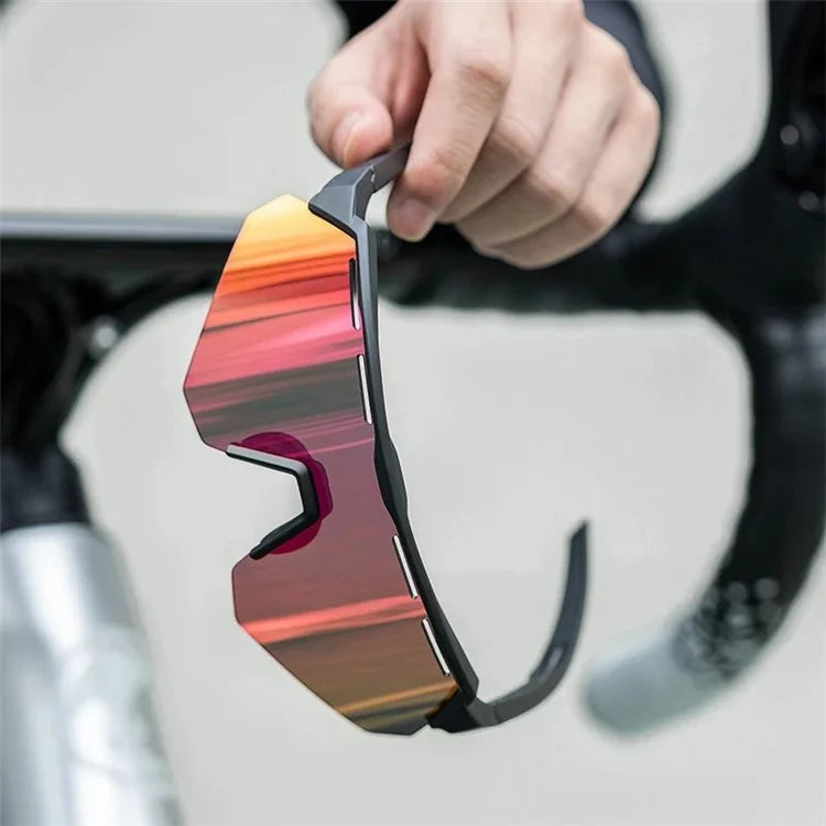 ROCKBROS SP246 Cycling Glasses Outdoor Windproof Eyeglasses Eye Protection Goggles, 4 Lens