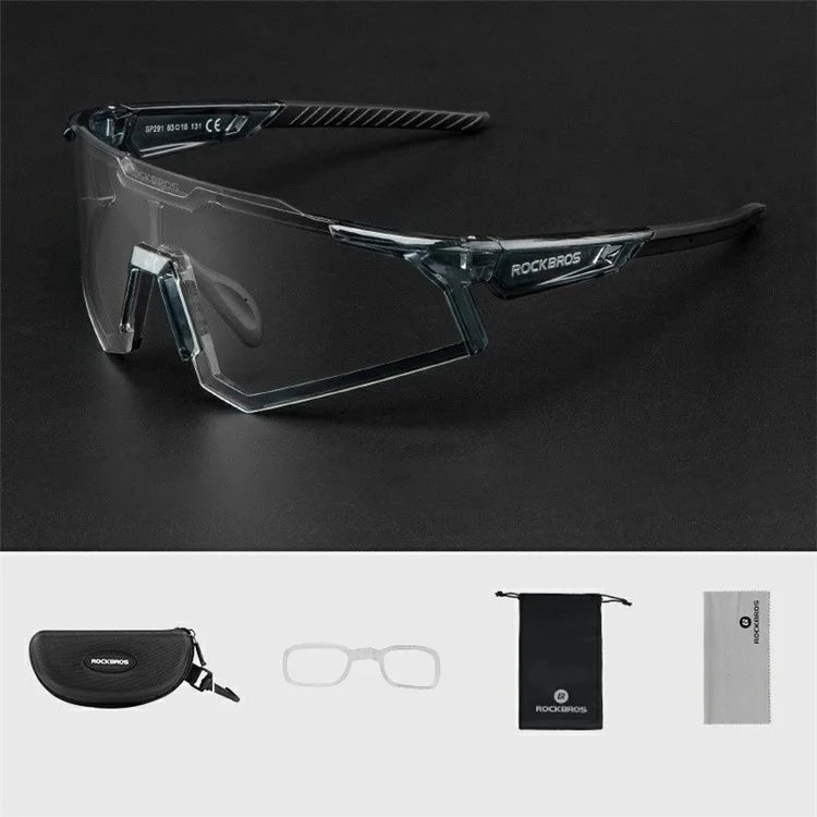 ROCKBROS SP291 Photochromic Lens Outdoor Glasses Windproof Cycling Eye Protection Goggles
