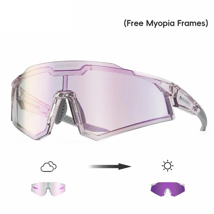 ROCKBROS SP291 Photochromic Lens Outdoor Glasses Windproof Cycling Eye Protection Goggles