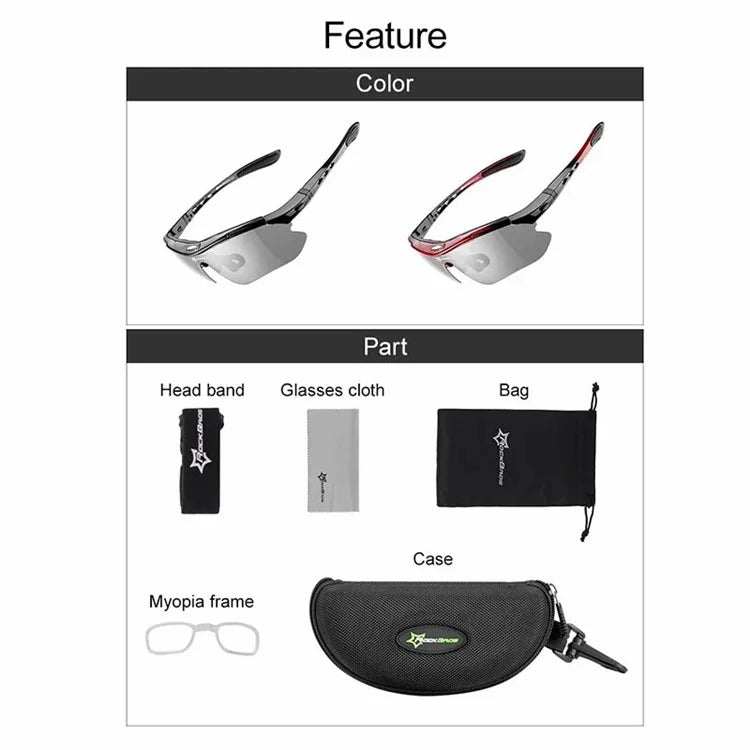 ROCKBROS 0089 Outdoor Cycling Glasses Men Women Sunglasses MTB Road Bike Goggles