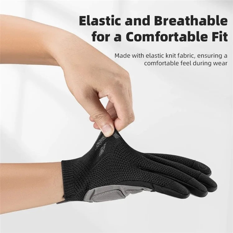 ROCKBROS S338 Men Cycling Gloves Road Bike Touch Screen Full Finger Knitted Mittens