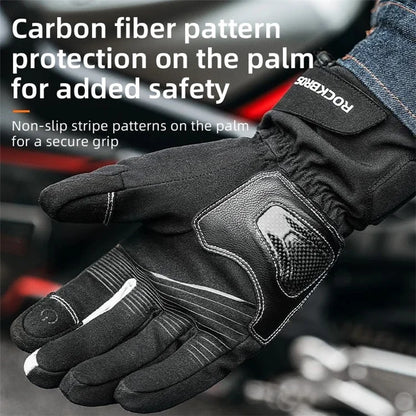 ROCKBROS MT023 Motorcycle Gloves Full Finger Touch Screen Men Windproof Mittens