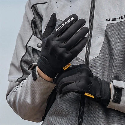 ROCKBROS MT025 1 Pair Outdoor Cycling Gloves Anti-skid Touch Screen Full Finger Gloves