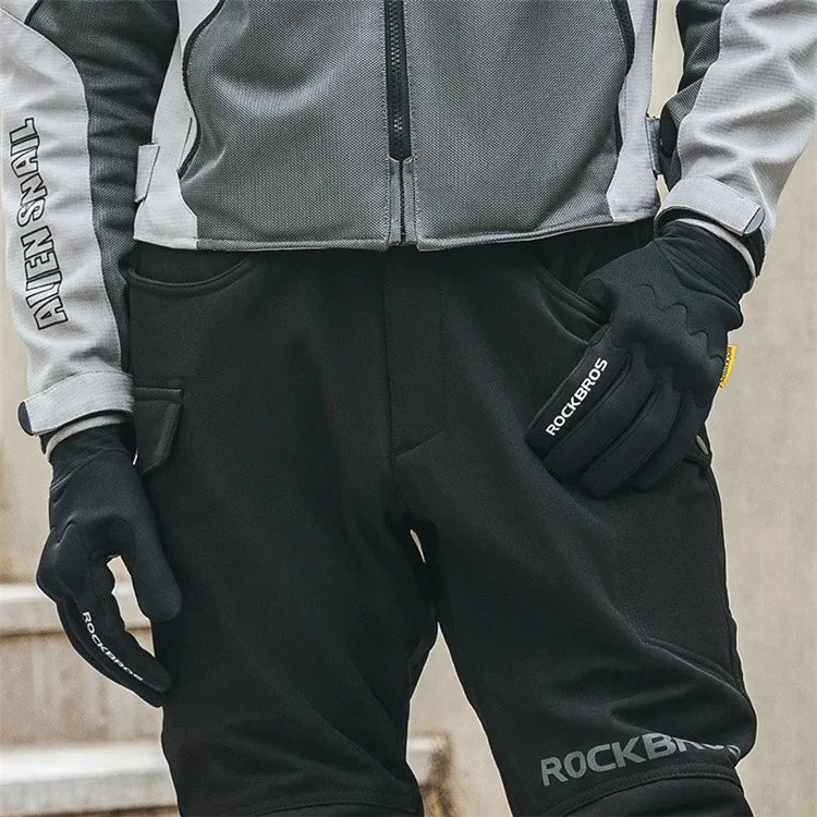 ROCKBROS MT025 1 Pair Outdoor Cycling Gloves Anti-skid Touch Screen Full Finger Gloves
