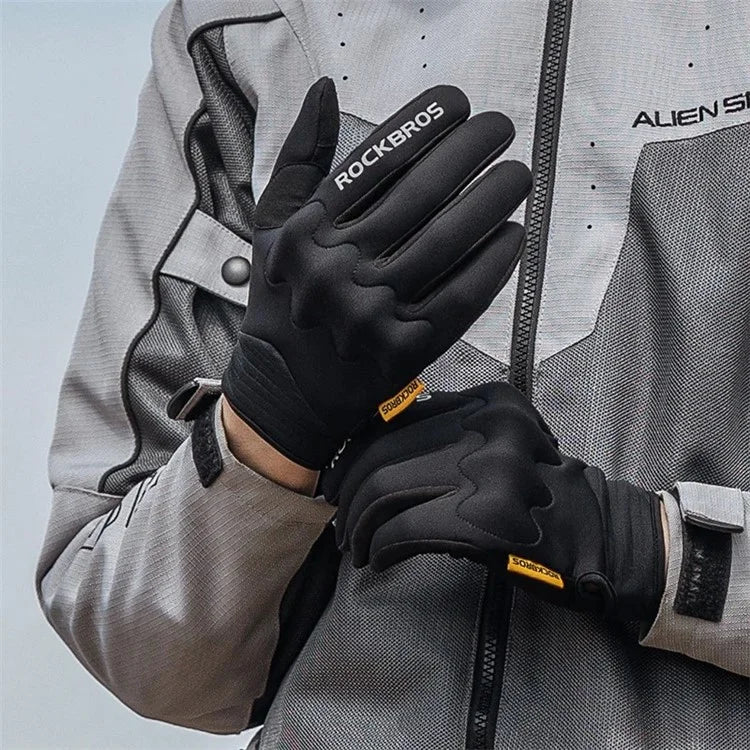 ROCKBROS MT025 1 Pair Outdoor Cycling Gloves Anti-skid Touch Screen Full Finger Gloves
