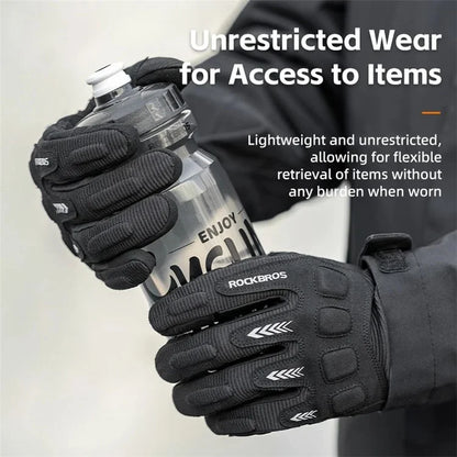 ROCKBROS MT016 1 Pair Outdoor Cycling Protection Gloves Touch Screen Full Finger Gloves