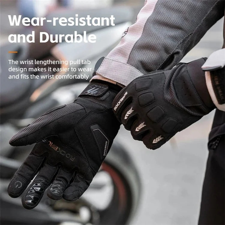 ROCKBROS MT016 1 Pair Outdoor Cycling Protection Gloves Touch Screen Full Finger Gloves