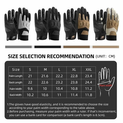 ROCKBROS MT016 1 Pair Outdoor Cycling Protection Gloves Touch Screen Full Finger Gloves