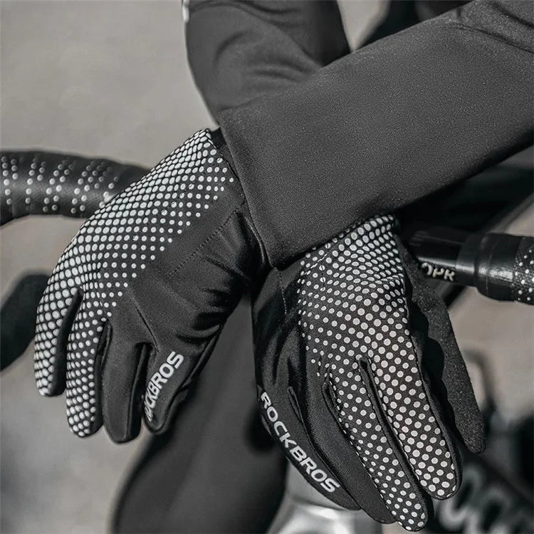 ROCKBROS S343 1 Pair Outdoor Cycling Full Finger Gloves Breathable Anti-skid Touch Screen Gloves