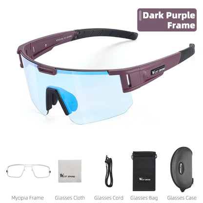 WEST BIKING YP0703163 Outdoor Cycling Glasses UV400 Photochromic Sunglasses