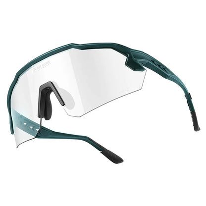 WEST BIKING YP0703164 TR90 Frame Anti-fog Cycling Glasses UV400 Photochromic Sunglassesish Green