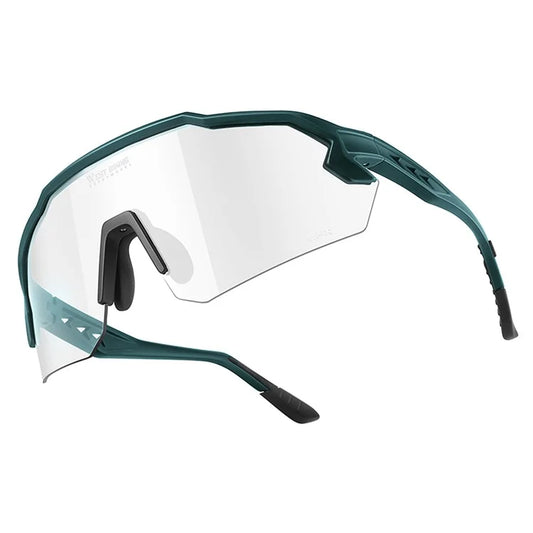 WEST BIKING YP0703164 TR90 Frame Anti-fog Cycling Glasses UV400 Photochromic Sunglassesish Green