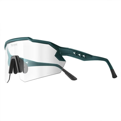WEST BIKING YP0703164 TR90 Frame Anti-fog Cycling Glasses UV400 Photochromic Sunglassesish Green