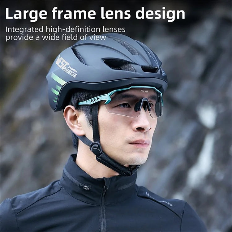 WEST BIKING YP0703164 TR90 Frame Anti-fog Cycling Glasses UV400 Photochromic Sunglassesish Green