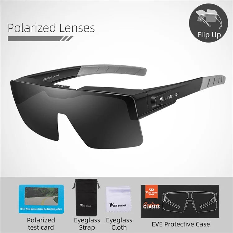 WEST BIKING YP0703157 Goggles Polarized Photochromic Glasses Cycling Sunglasses