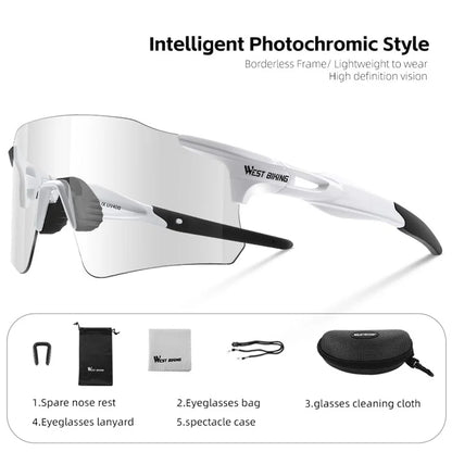 WEST BIKING YP0703156 Photochromic Sunglasses Unisex Outdoor Glasses Cycling Fishing Goggles
