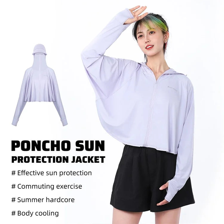 WEST BIKING YP0202331 Women's Ice Silk Hooded Jacket Sun Protection Long Sleeves Clothing