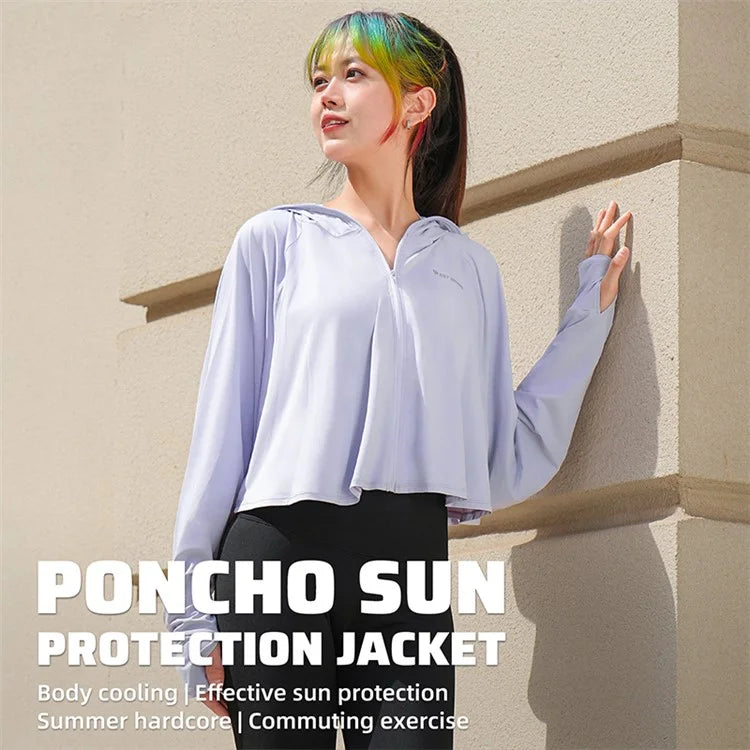 WEST BIKING YP0202331 Women's Ice Silk Hooded Jacket Sun Protection Long Sleeves Clothing