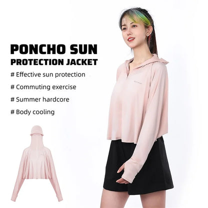 WEST BIKING YP0202331 Women's Ice Silk Hooded Jacket Sun Protection Long Sleeves Clothing
