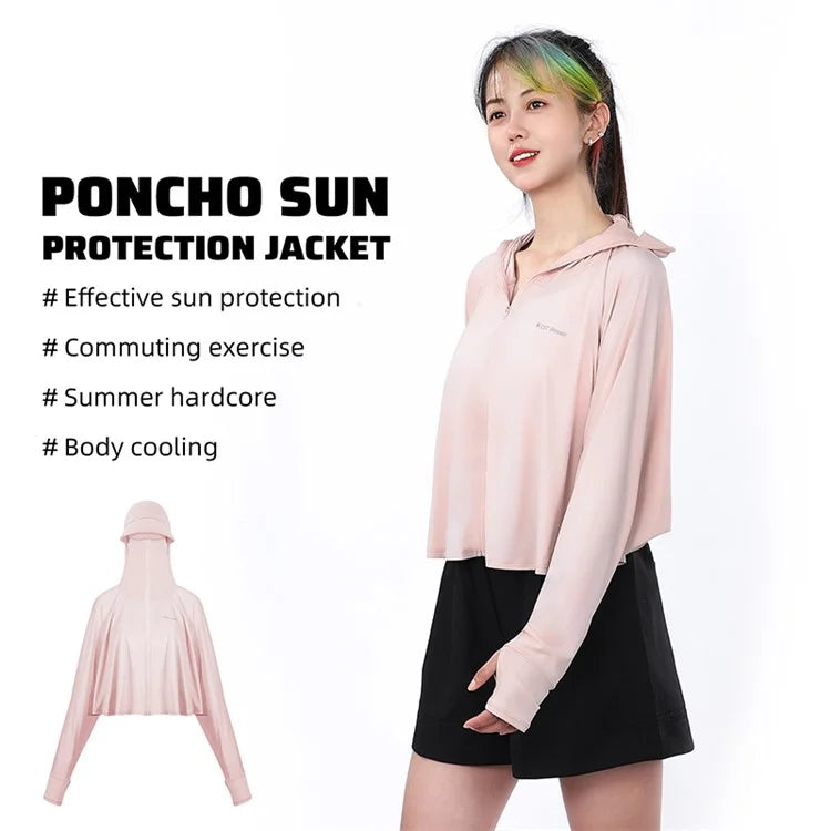 WEST BIKING YP0202331 Women's Ice Silk Hooded Jacket Sun Protection Long Sleeves Clothing