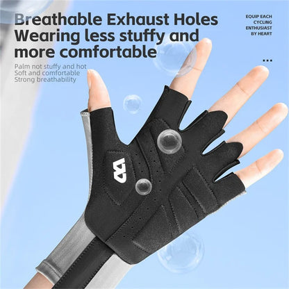 WEST BIKING YP0211247 1 Pair Unisex Cycling Gloves Anti-Skid Breathable Bike Half Finger Gloves