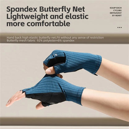WEST BIKING YP0211247 1 Pair Unisex Cycling Gloves Anti-Skid Breathable Bike Half Finger Gloves